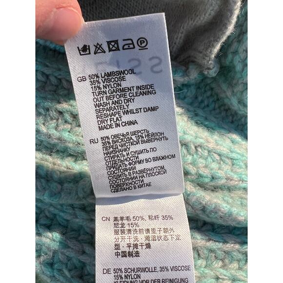 Reiss Sweater Priestly Cable Knit Pullover Lambswool Chunky Cozy Winter Warm - Picture 6 of 6